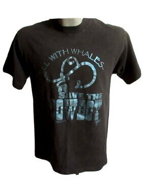 Single Stitch Vintage T-shirt Medium 1990's Men's Save the Cowboy Hat USA FTL